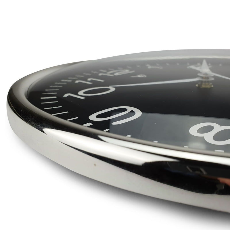 Ronis Colson Shiny Frame Domed Face Wall Clock 30x30x2cm Assorted