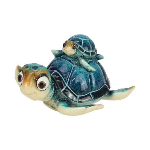 Ronis Comical Marble Turtle with Baby 15cm