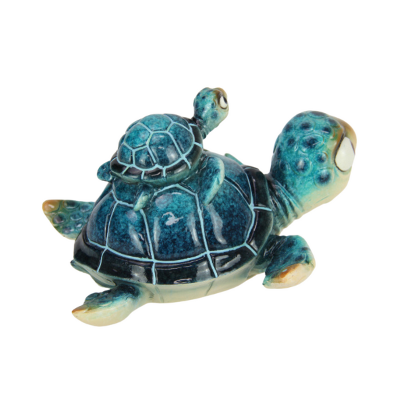 Ronis Comical Marble Turtle with Baby 15cm