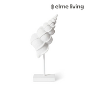 Ronis Conch Shell Stand Sculpture White 12x12x35cm – thumbnail