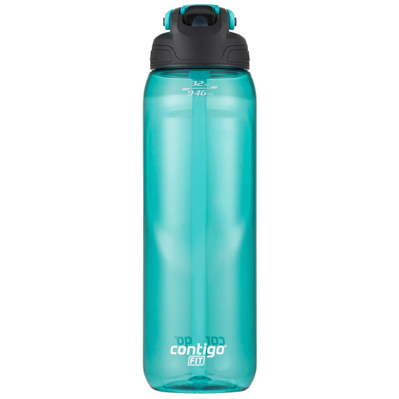 Contigo AUTOSPOUT Fit Sports Bottle 946ml in Surge colour, reusable large sports water bottle with flip-top spout.