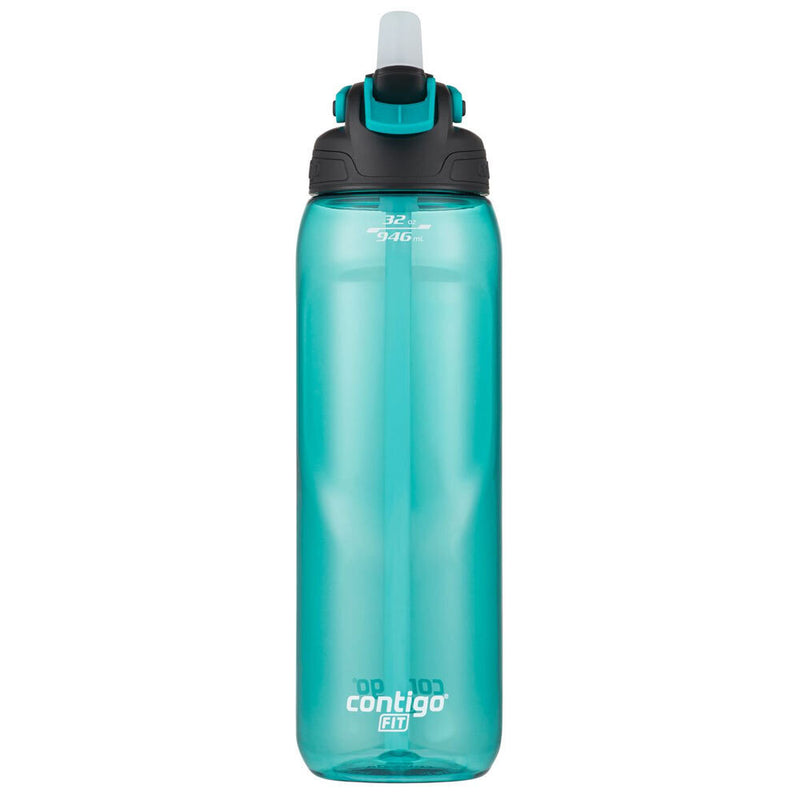 Contigo AUTOSPOUT Fit Sports Bottle 946ml in Surge colour, reusable large sports water bottle with flip-top spout.