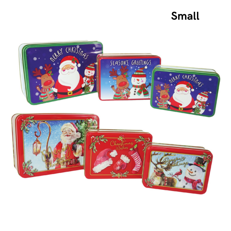 Ronis Cookie Tin Rectangle Small 2 Asstd