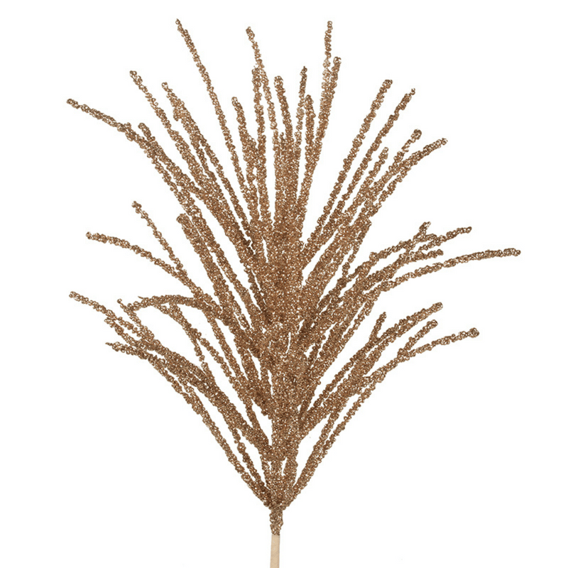 60cm copper bead and glitter spray pick with shimmering finish for Christmas décor