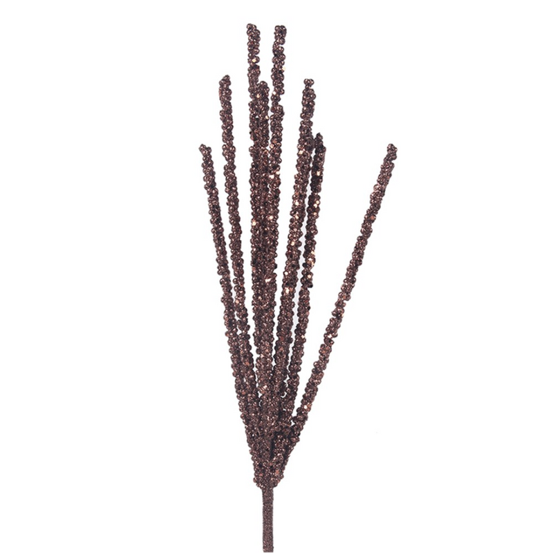 Metallic Copper Decorative Spray – 58cm artificial Christmas stem