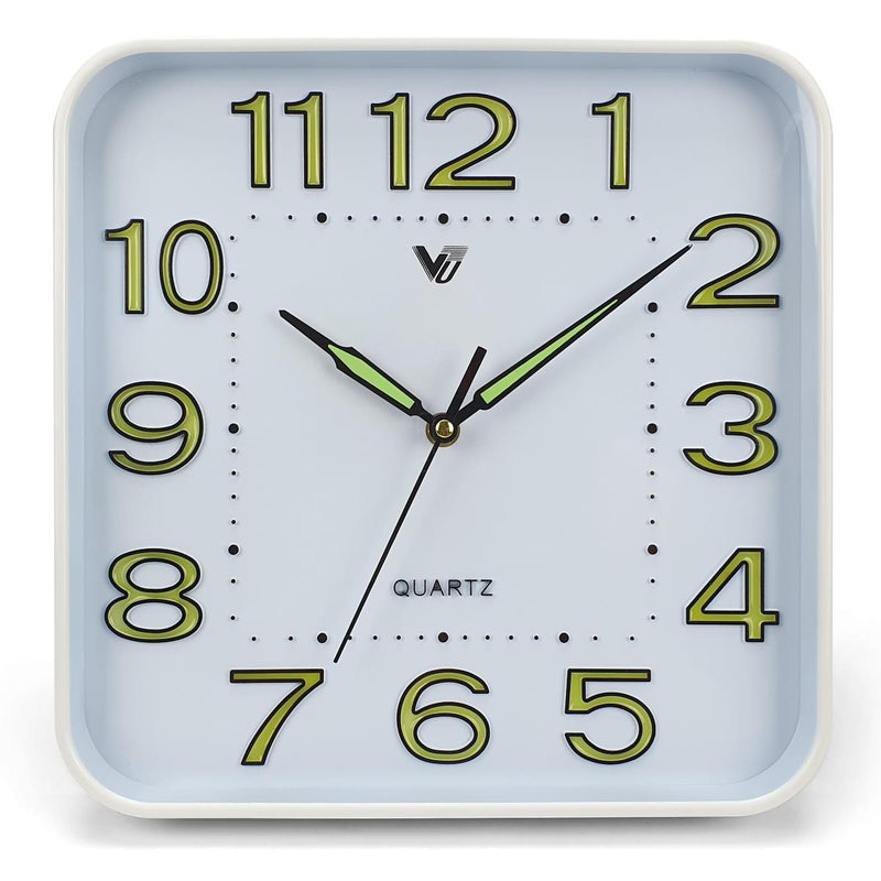 Ronis Cordell Glow In The Dark Wall Clock 30x30x4cm White