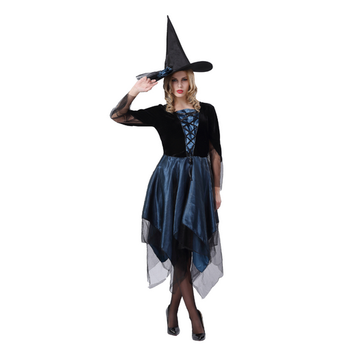 Ronis Costume Dark Blue Witch Adults