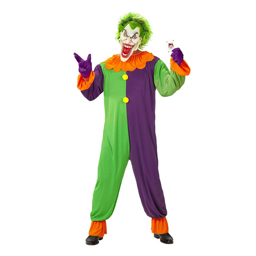 Ronis Costume Psycotic Clown Jumpsuit Adults