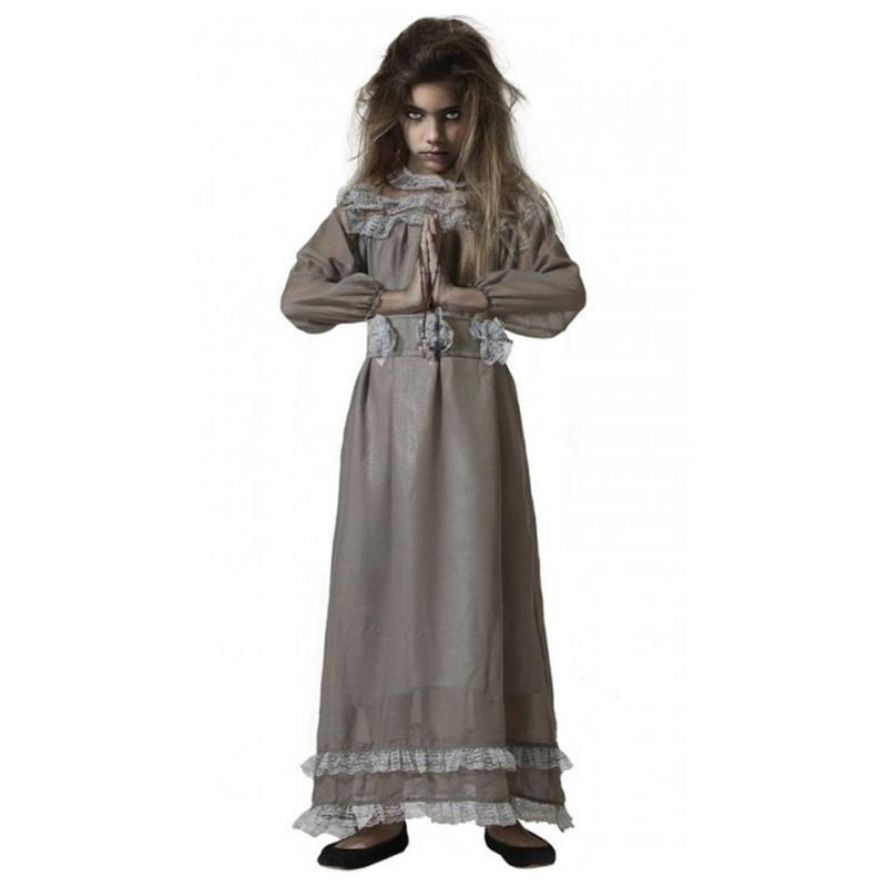 Ronis Costume Zombie Long Brown Dress With Belt Kids