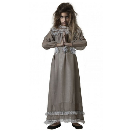 Ronis Costume Zombie Long Brown Dress With Belt Kids