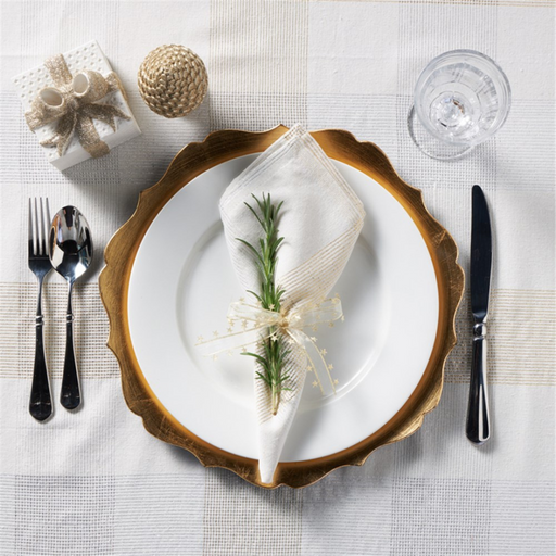 Ronis Cotton Gold Lurex Thread Table Cloth 150x180cm