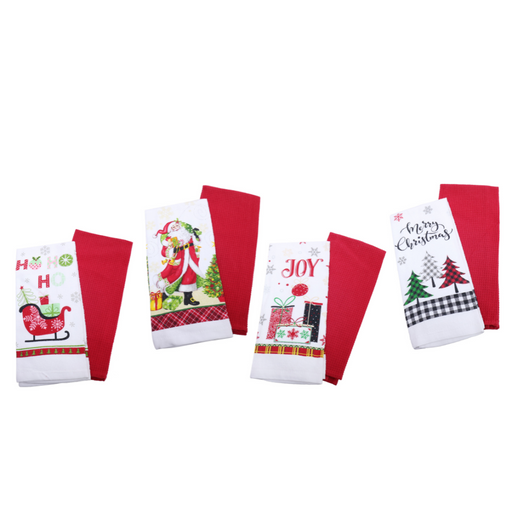 Ronis Cotton Tea Towel 2pc Assorted