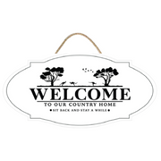 Ronis Country Farmhouse Welcome Home Signs 30x15x0.6cm Assorted
