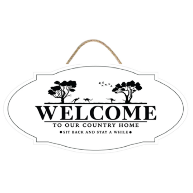 Ronis Country Farmhouse Welcome Home Signs 30x15x0.6cm Assorted