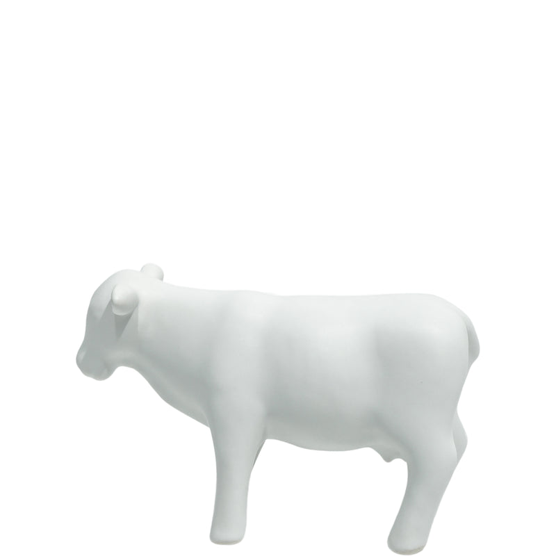 Cow-A-Bunga white mini cow figurine 11x5x7cm farmhouse shelf décor accessory