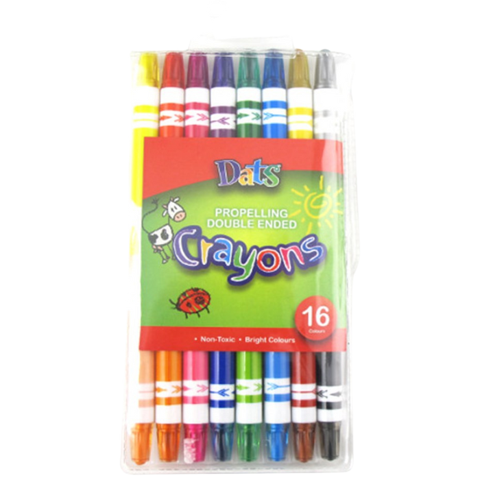 Crayon Propelling Double Ended in PVC Wallet 8pk