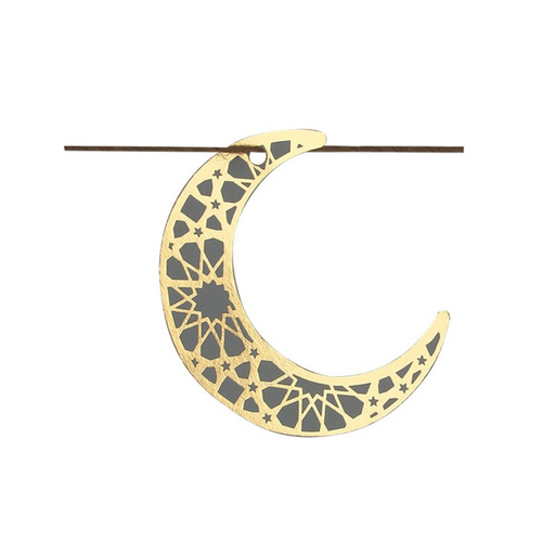 Crescent moon gift tags 12 pack 9cm for Ramadan and Eid gift wrapping and party favours