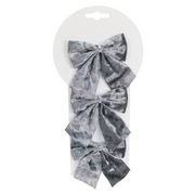 Ronis Crushed Velvet Bow 9x12cm 3pk Assorted