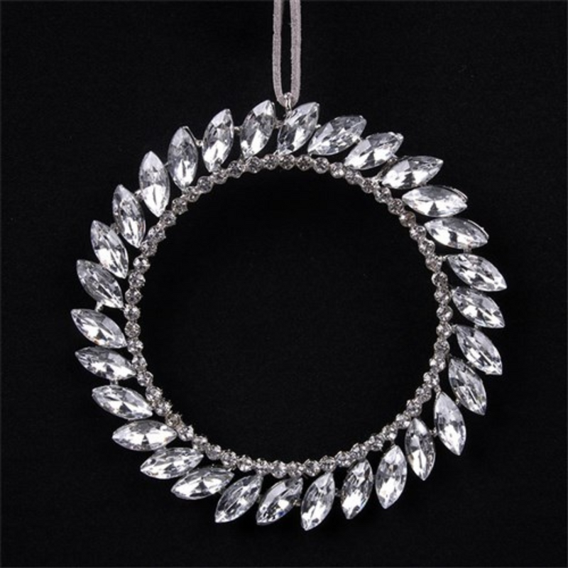 Ronis Crystal Wreath Tree Ornament 10cm