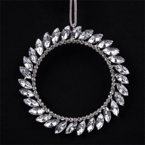 Ronis Crystal Wreath Tree Ornament 10cm