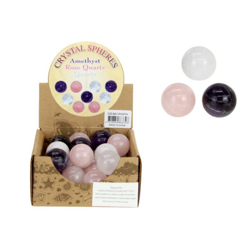 Ronis Crystal Spheres 2.5cm Assorted