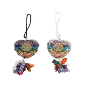 Ronis Crystal Tree of Life Heart Hanger 18cm Assorted