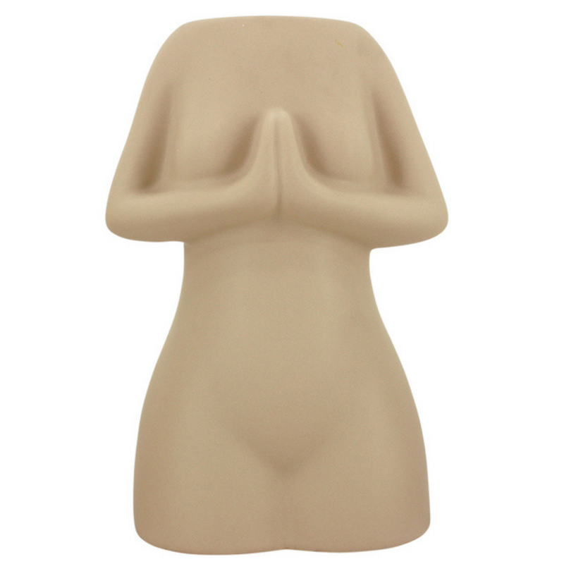 Curvaceous vase 8x12cm latte small neutral decorative vase with curved silhouette for modern minimalist shelf and tabletop styling