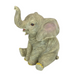 Ronis Cute Sitting Grey Elephant with Trunk Up 20cm