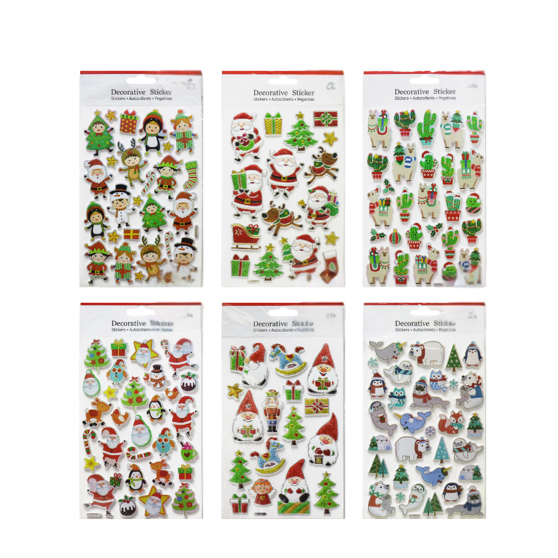 Cute Emboss Character Stickers Assorted