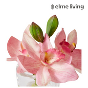 Ronis Cymbidium Orchid in Vase Pink 15x8x15cm – thumbnail