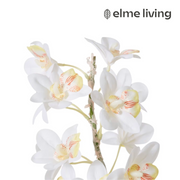 Ronis Cymbidium Hybrid Dimple Pot White/White 32x32x54cm – thumbnail