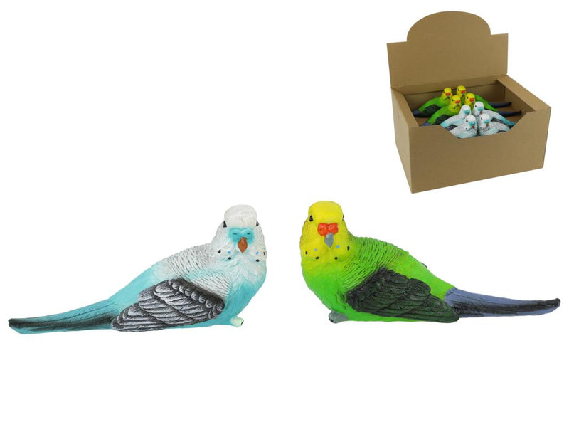 Budgie Paperweight 4 Assorted 15cm
