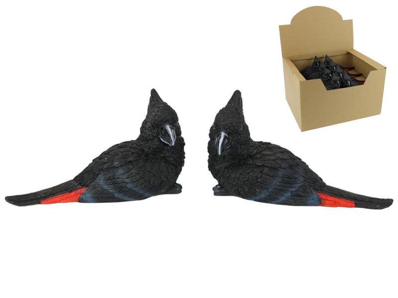 Black Cockatoo Bird Paperweight 14cm