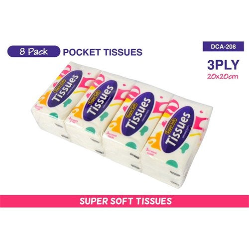3 ply pocket tissue packs 8 count