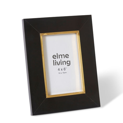 Black and gold 4x6 inch photo frame