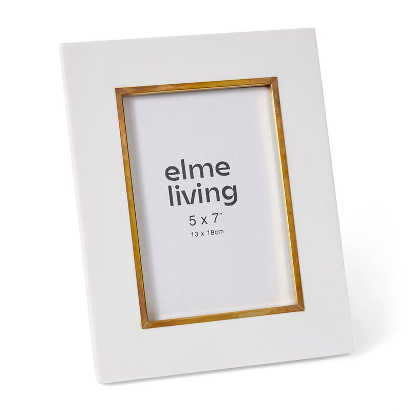 White and gold 4x6 inch photo frame