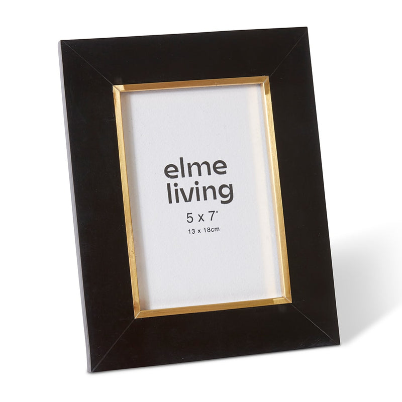 Black and gold 5x7 inch photo frame