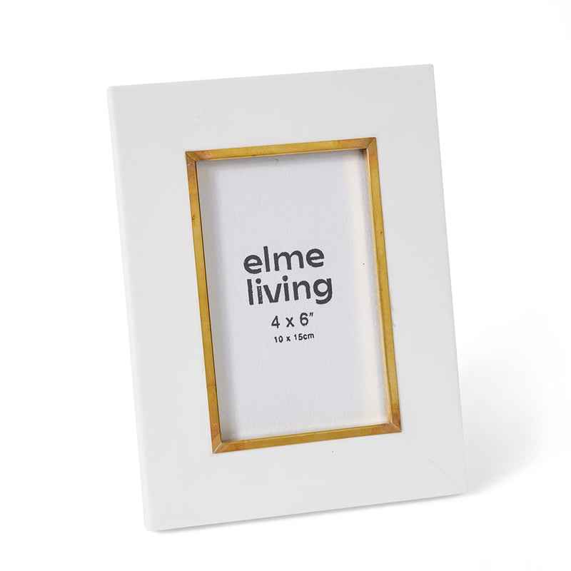 White and gold 5x7 inch photo frame