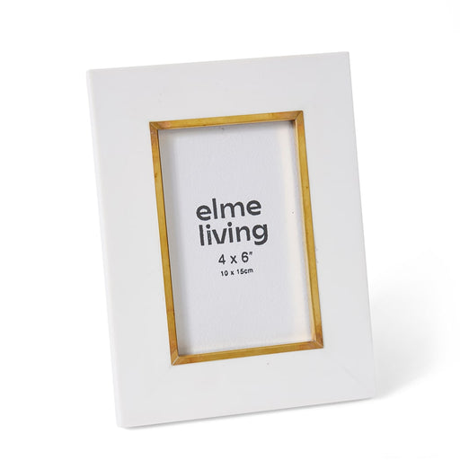 White and gold 5x7 inch photo frame