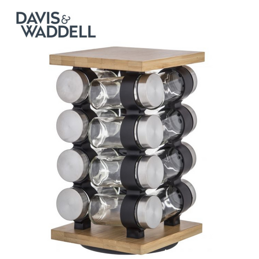 Davis & Waddell Romano Spice Jar Set with Rack 16pk