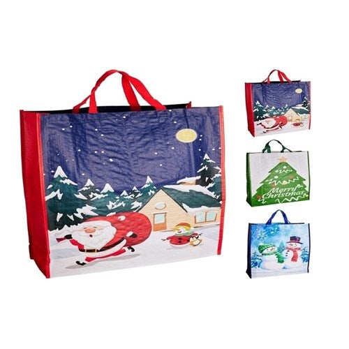 extra extra large woven Christmas shopping bag 49 x 70 x 18cm