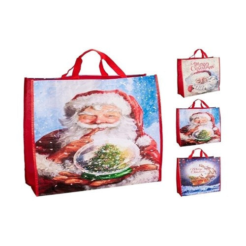 XXL woven Christmas gift shopping bag assorted