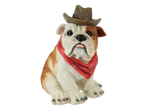 Cowboy bulldog decorative figurine