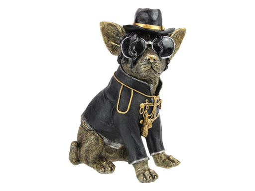 Dancing dog figurine pop star style