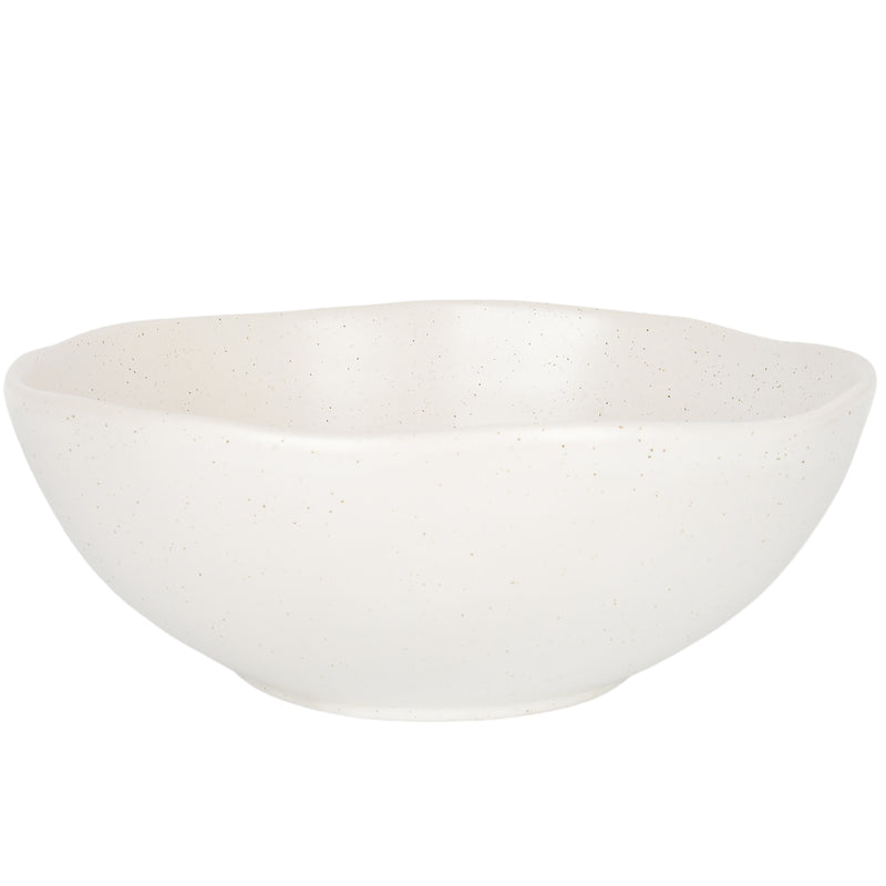 Kitchen Tableware Salad Bowl 25X10Cm Speckled White