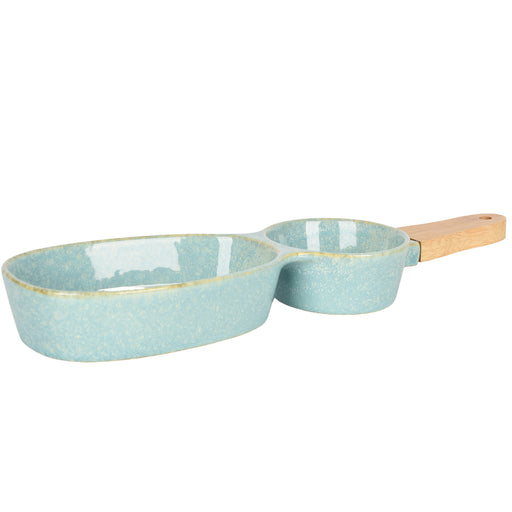 Blue rectangular serving dish set