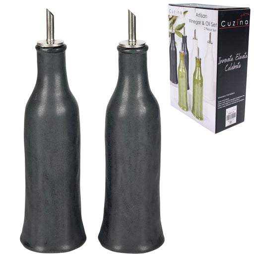 Oil & Vinegar Set 8x22cm Charcoal