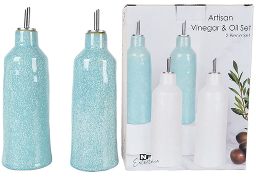 Kitchen Tableware Oil & Vinegar Set 8X22 Recblue