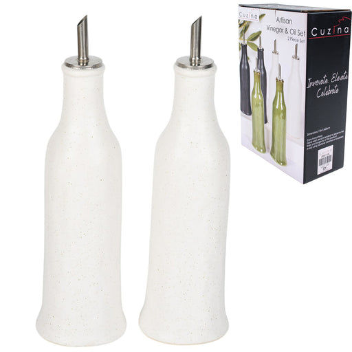 Oil & Vinegar Set 8x22cm White