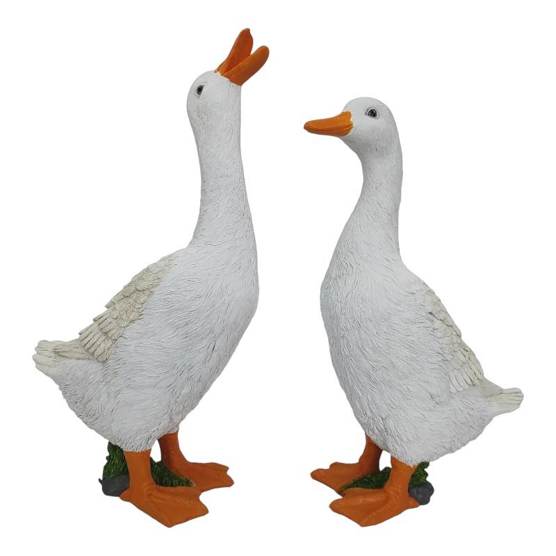 Assorted standing duck on grass ornament
